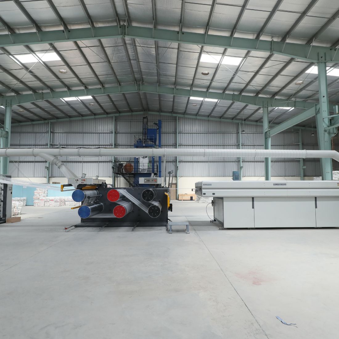 Modern extrusion and PP woven fabric production line for FIBC bags manufacturing