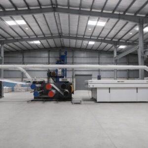 Modern industrial facility for PP woven fabric extrusion and jumbo bag manufacturing